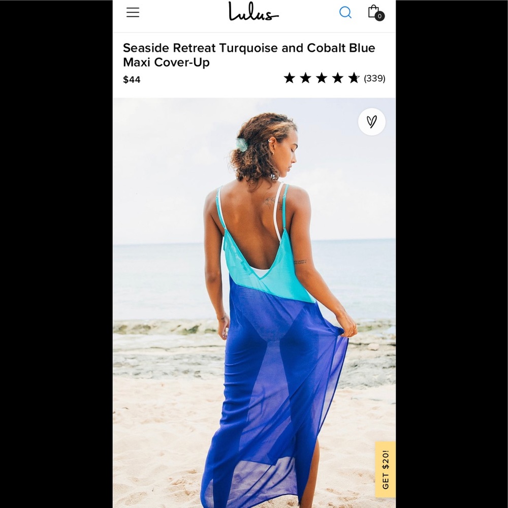 Lulus beachy cover up NWT